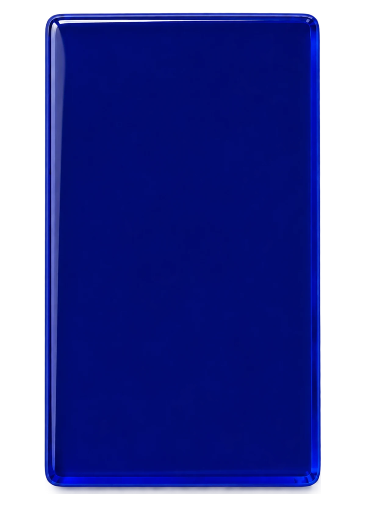Solid cobalt blue cellulose acetate material sample