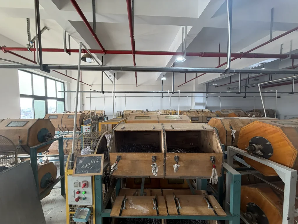 Acetate tumbling equipment workshop
