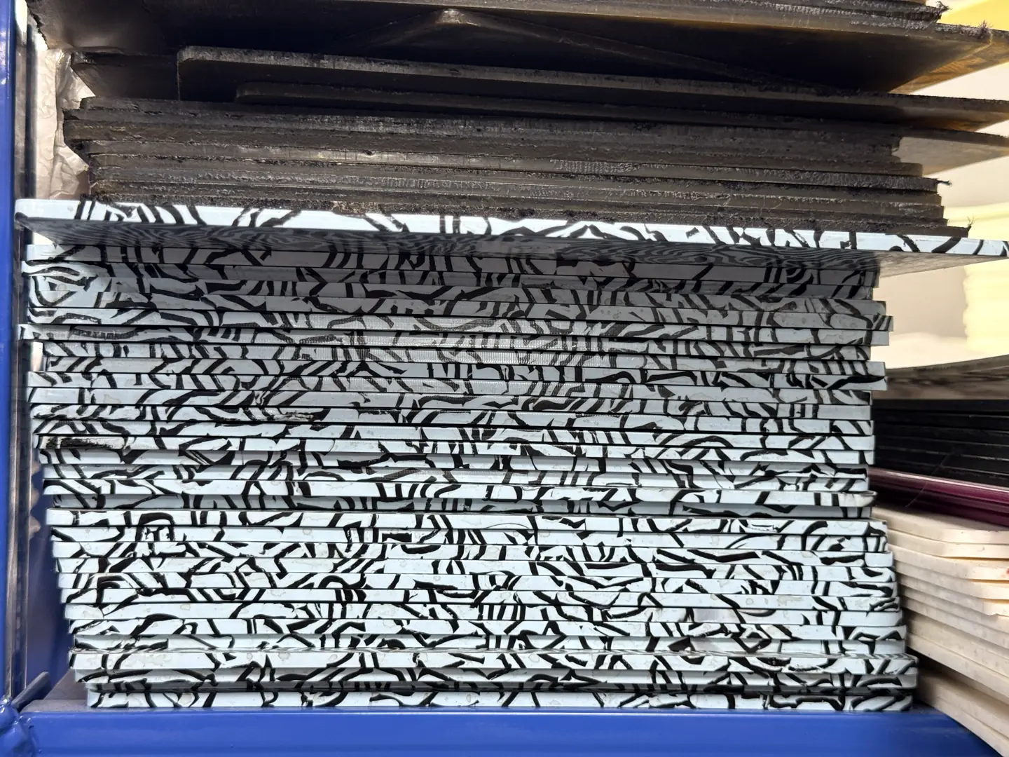 Black white patterned acetate sheets