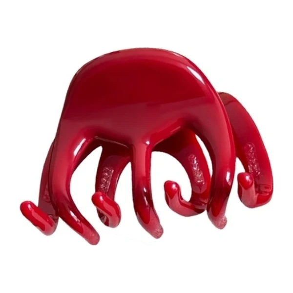 Red acetate claw clip design reference