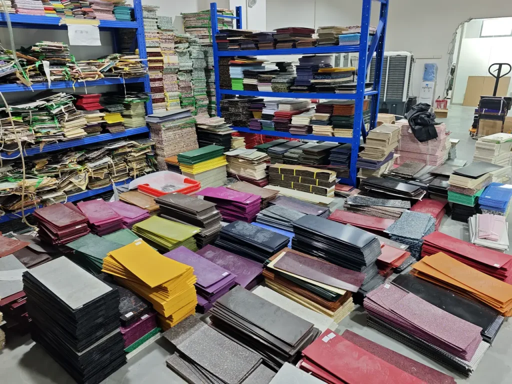 Cellulose acetate sheet sample inventory