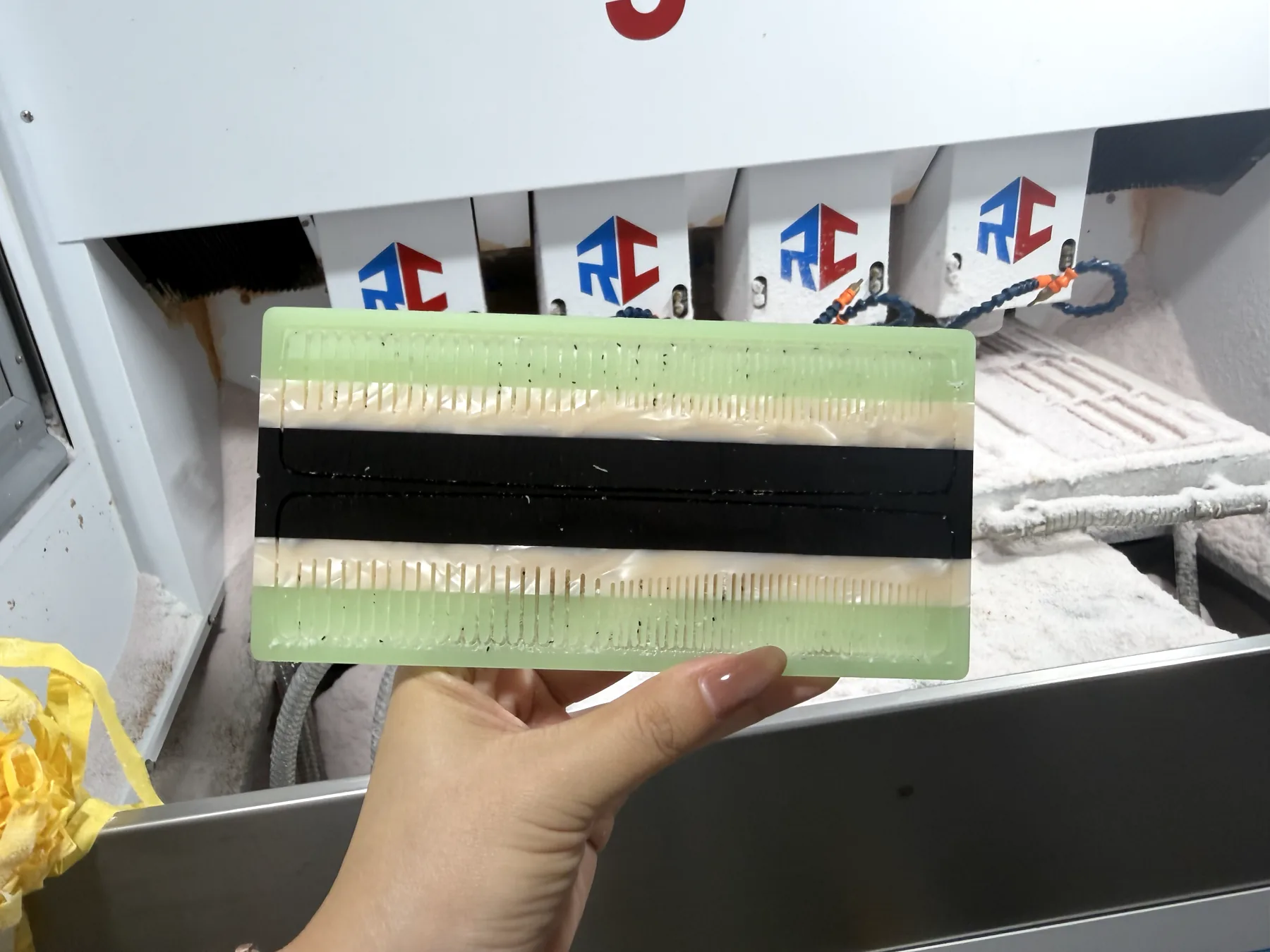 Custom acetate sample machining check